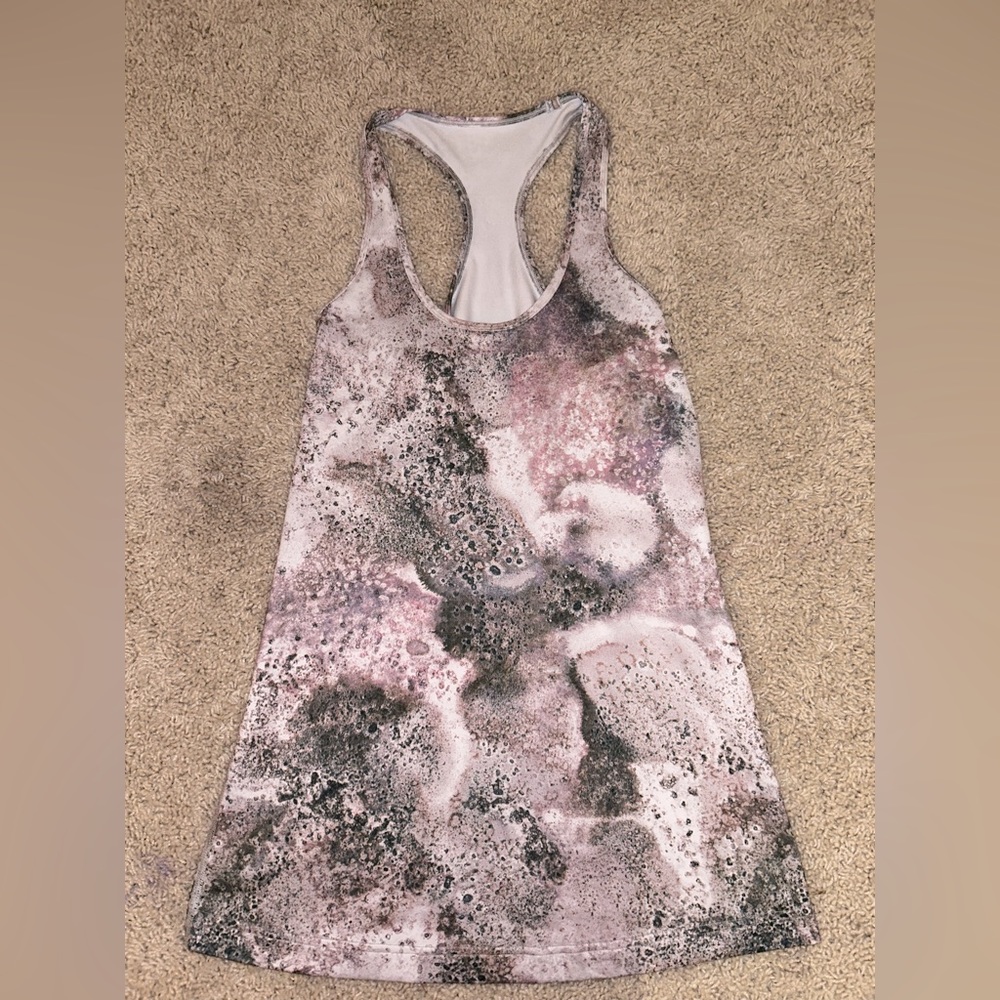 Multicolor pink and grey lululemon tank top